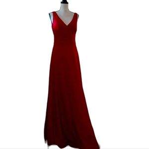 Long Tank Red Chiffon 8 Formal Holiday Dress